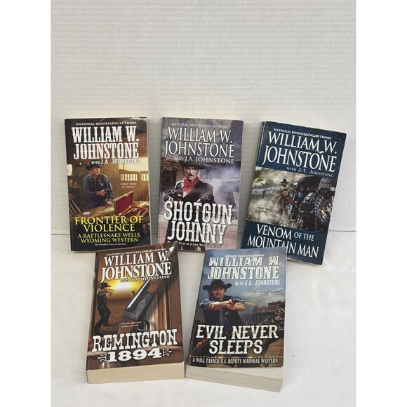 Book Lot Of 5 William W Johnstone Mountain Man  American West Series Paperback - Picture 1 of 7